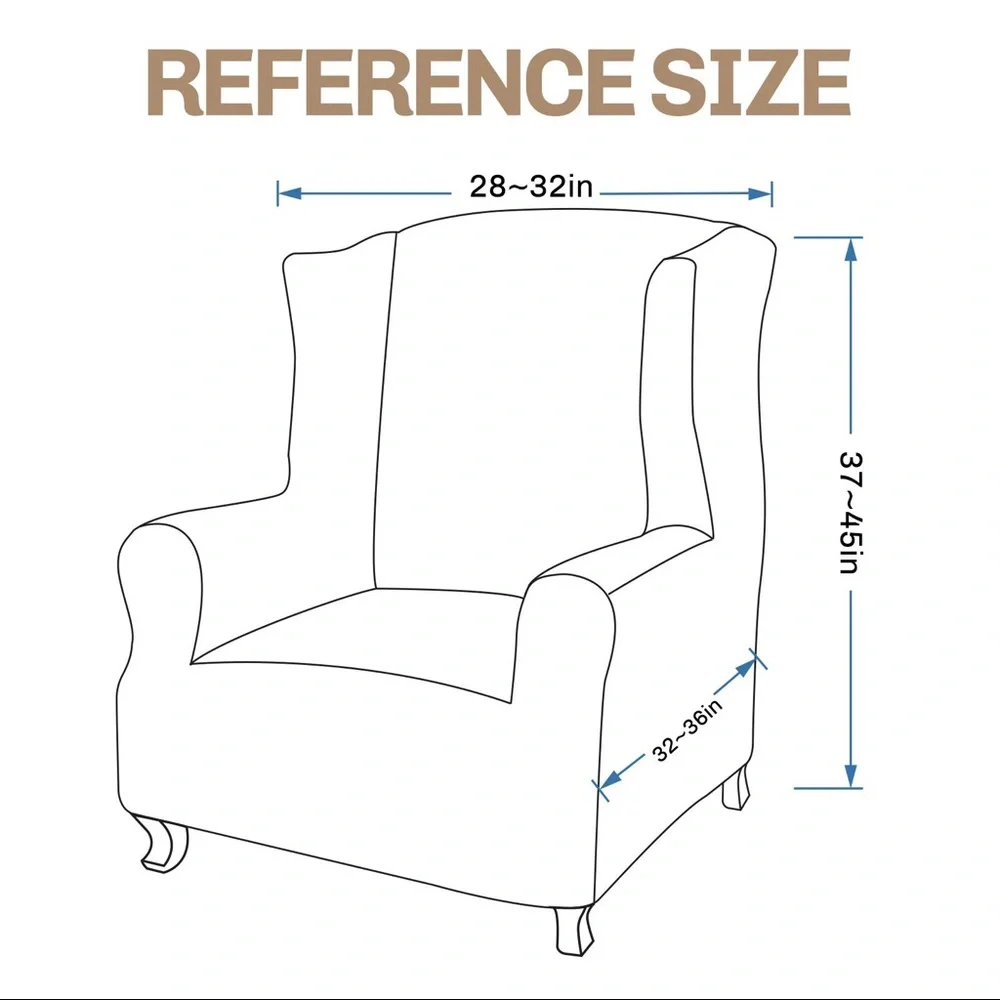 UNIQUE PATTERN85% polyester15% spandex. JIVINER 1 piece wing chair slipcovers